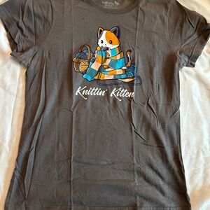 Knittin kitten tee